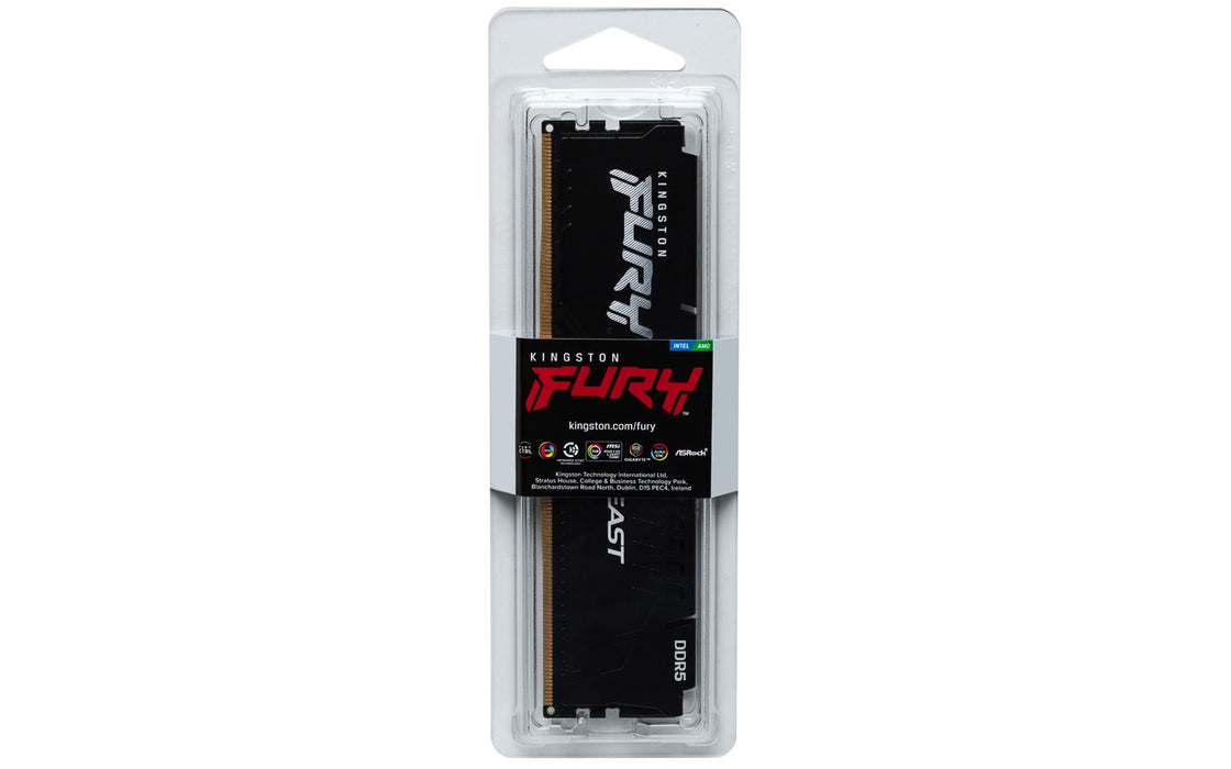 Kingston Technology FURY Beast 32GB 5200MT/s DDR5 CL40 DIMM черен
