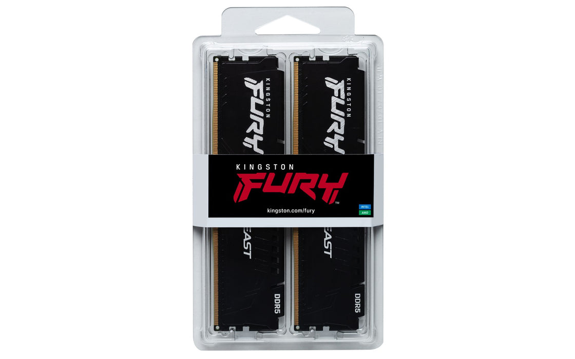 Kingston Technology FURY Beast 64GB 5600MT/s DDR5 CL36 DIMM (Комплект от 2) Черен