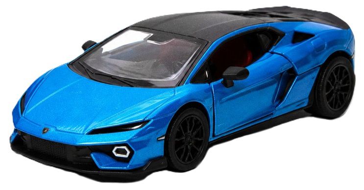Метална количка Kinsmart - Lamborghini Temerario, 1:38, синя