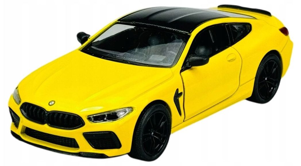 Метална количка Kinsmart - BMW Competition Coupe, 1:34, жълта
