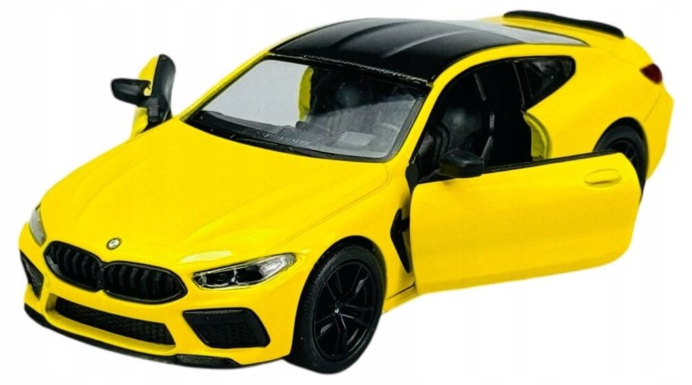 Метална количка Kinsmart - BMW Competition Coupe, 1:34, жълта