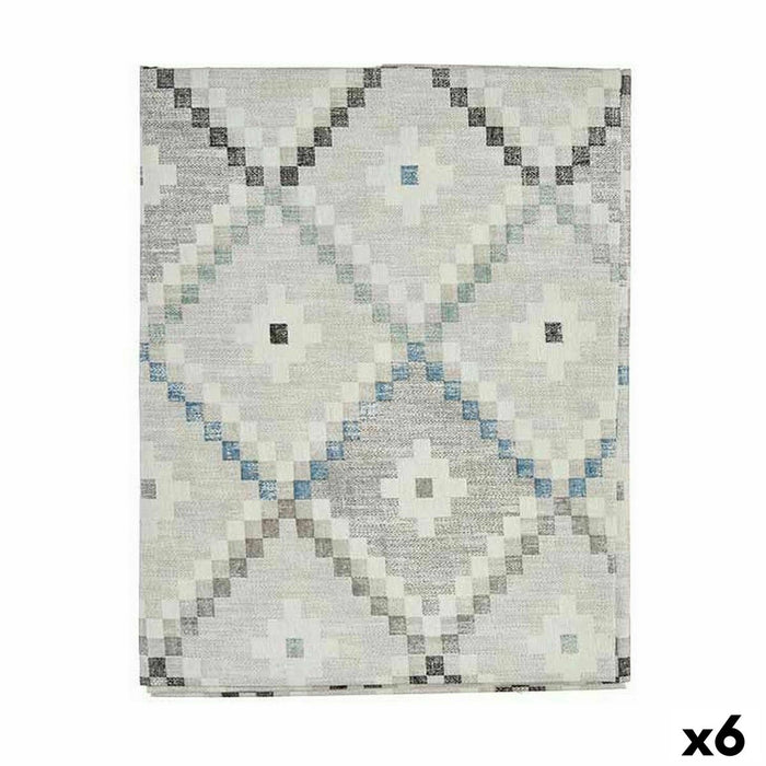 Устойчива на петна покривка Kinvara Син Брезент Продукт против петна Ромб 140 x 180 cm (6 броя)