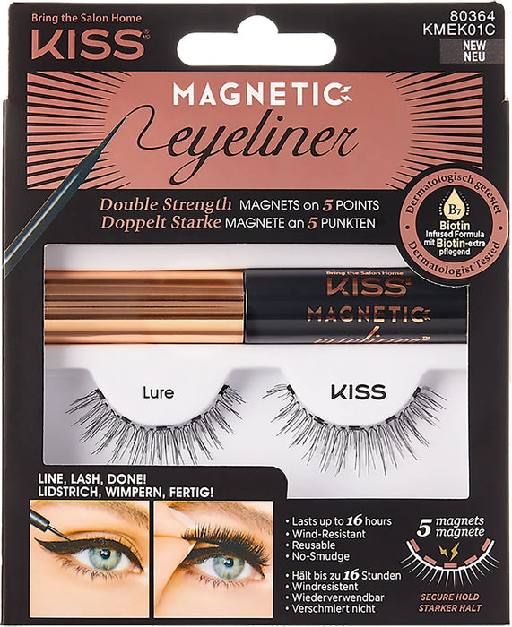 Изкуствени мигли с магнитна очна линия, Nr. KMEK01C Lure, 1 бр