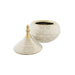 Китайска ваза DKD Home Decor Бял Златен Порцелан