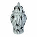 Китайска ваза DKD Home Decor Порцелан Черен Бял Ориенталски