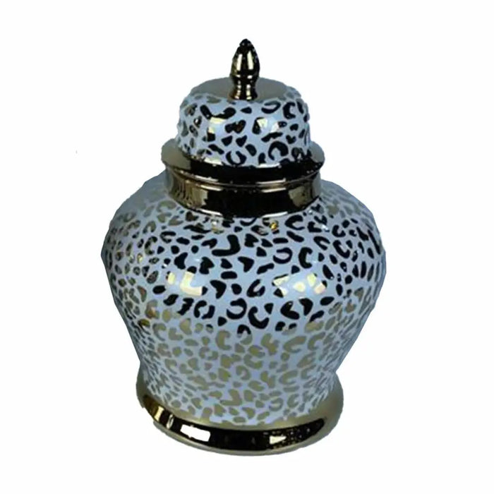 Китайска ваза DKD Home Decor Порцелан Златен Бял Колониален