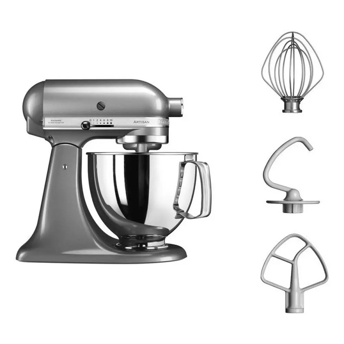 KitchenAid 5KSM125ECU Стационарен миксер 300 W Сребърен