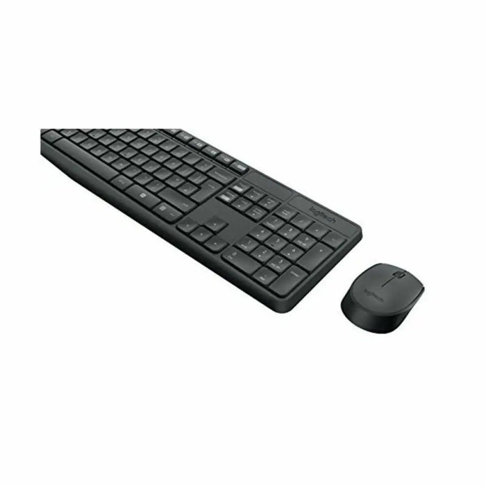 Kлаиатура с безжична мишка Logitech 920-007919 Черен Сив