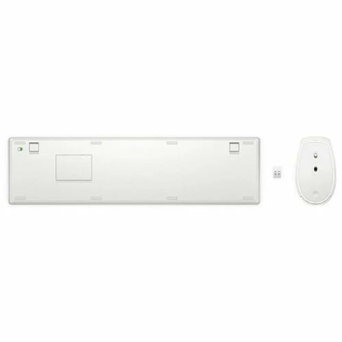 Kлаиатура с безжична мишка HP 4R016AA Бял Испанска Qwerty