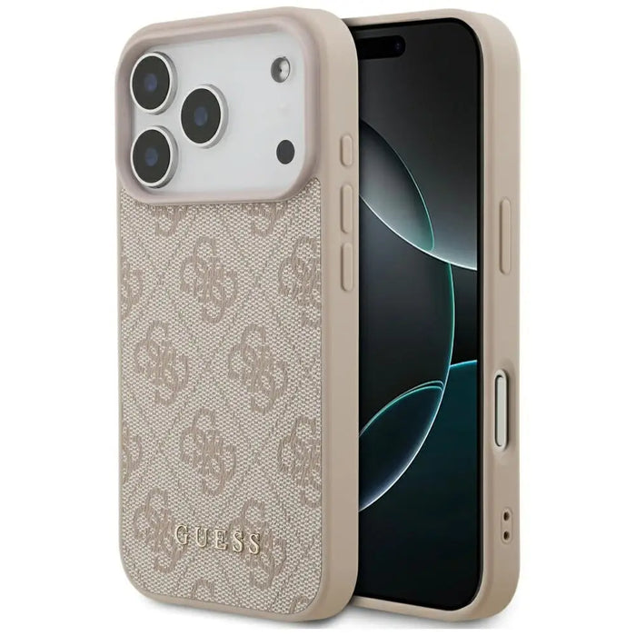 Класически калъф Guess 4G за iPhone 17 Pro - розов