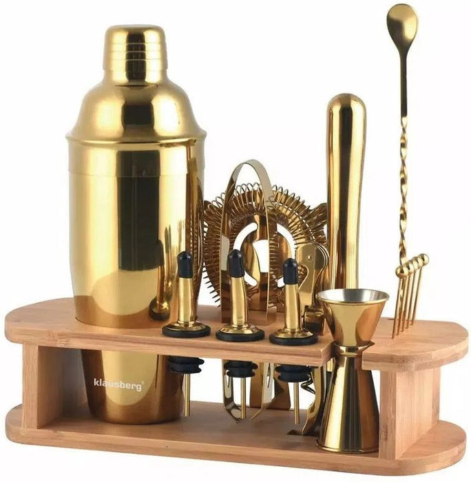 Комплект за коктейли Klausberg - KB 7583, 17 части, златист
