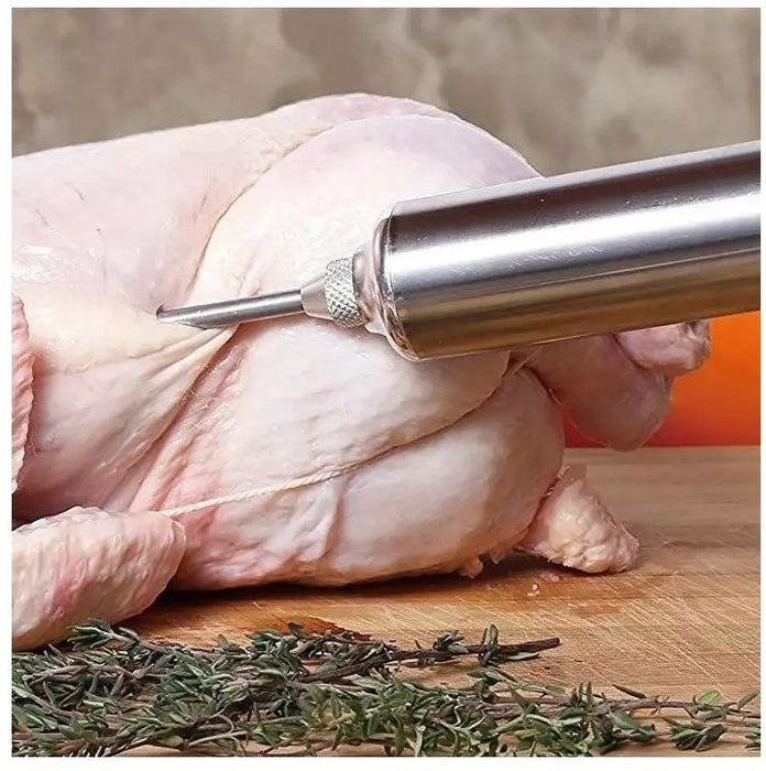 Спринцовка за мариноване на месо Klausberg - KB-7842, 60 ml, 3 игли, неръждаема стомана