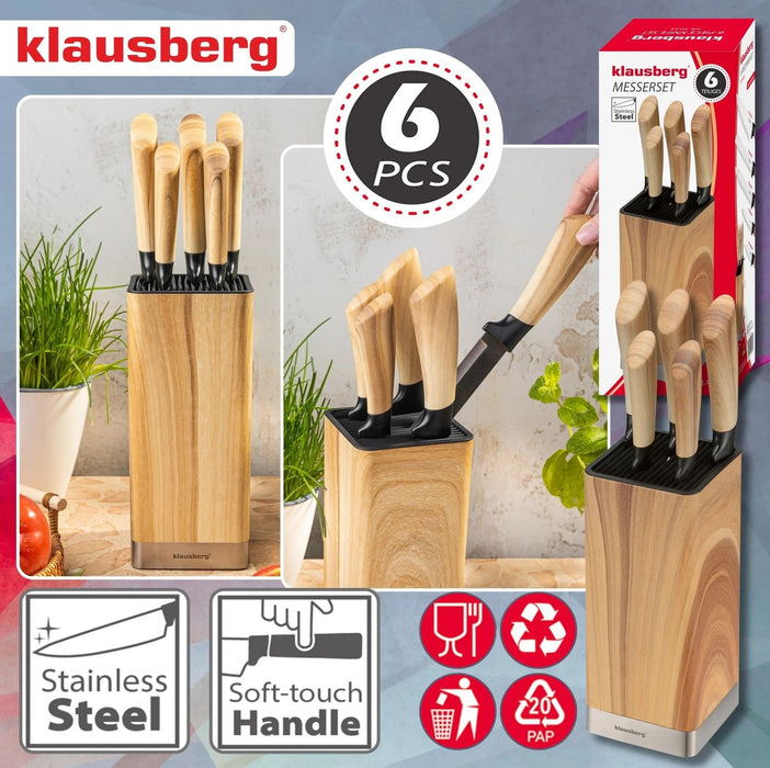 Комплект кухненски ножове Klausberg - KB-9035, 6 части