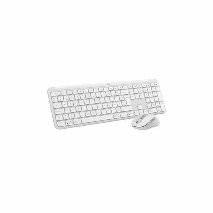 Клавиатура с мишка Logitech Бял френски Azerty френски
