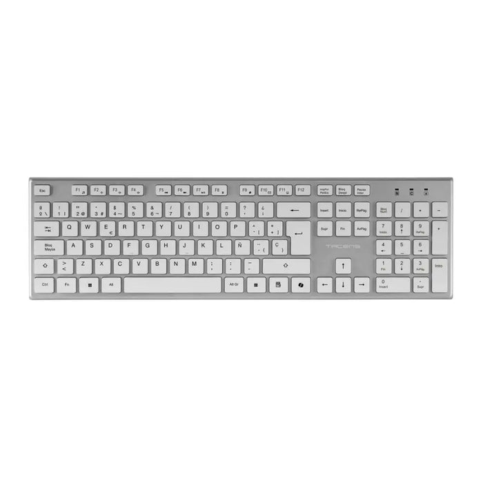 Клавиатура с мишка Tacens 6ZENITHWES Бял Испанска Qwerty (3