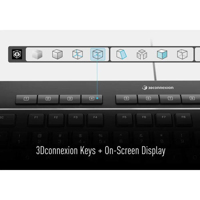 Клавиатура 3Dconnexion 3DX-700092 Черен Qwerty US
