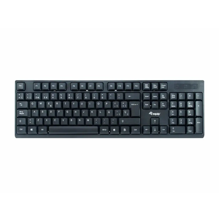 Клавиатура Equip 245221 Черен Испанска Qwerty испански