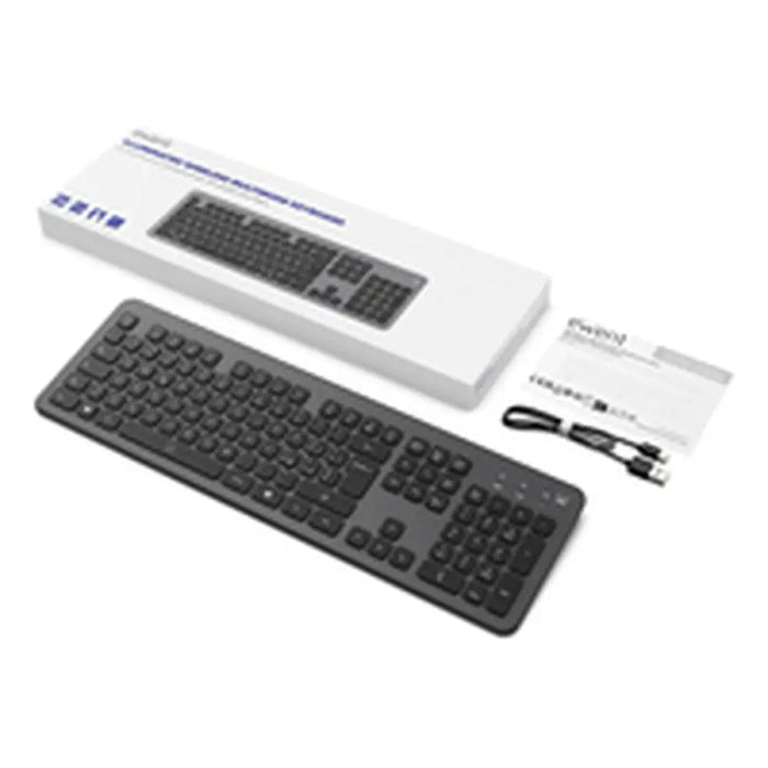 Клавиатура Ewent EW3296 Черен Сив Испанска Qwerty AZERTY