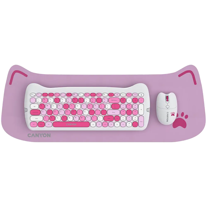 Клавиатура и мишка CANYON CNS-HSETW6PK