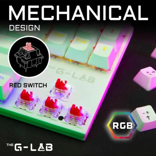 Клавиатура и мишка за игра The G Lab MERCURY W Бял