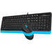 Клавиатура и мишка A4tech F1010 Fstyler Blue