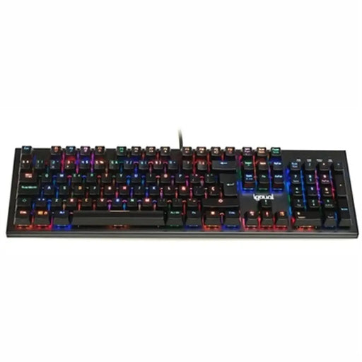 Клавиатура iggual OBSIDIAN RGB Черен Испанска Qwerty