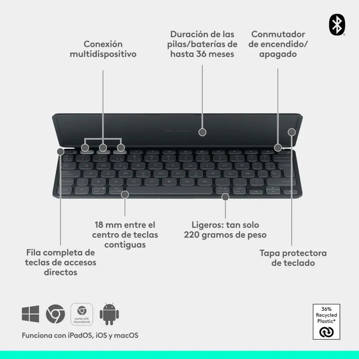 Клавиатура Logitech 920-012973 Графит испански QWERTY