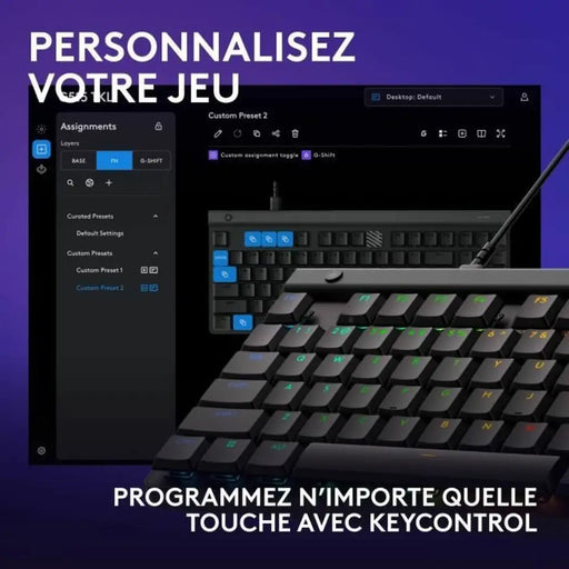 Клавиатура Logitech G515 TKL Черен AZERTY