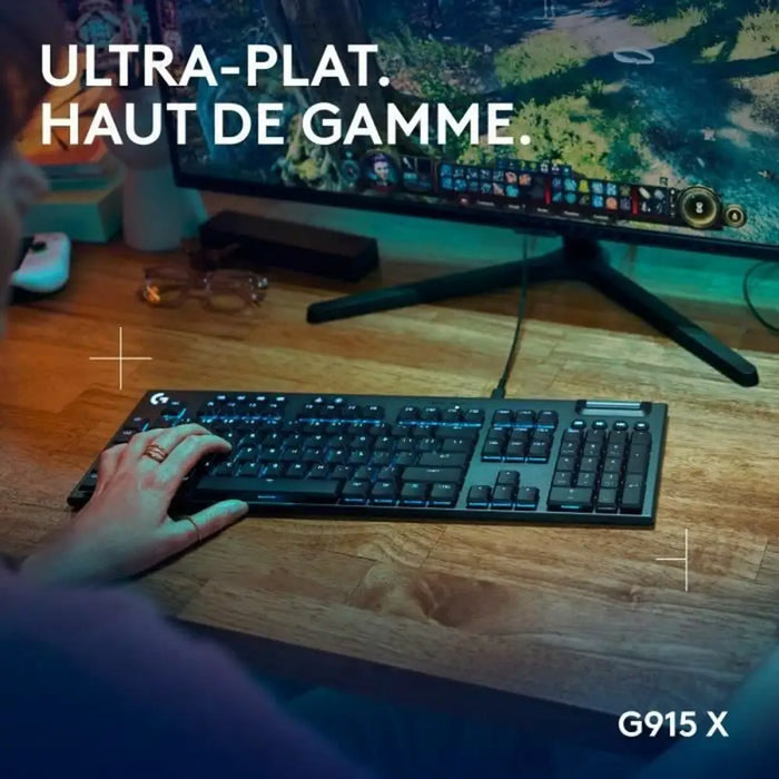 Клавиатура Logitech G915 X Черен AZERTY