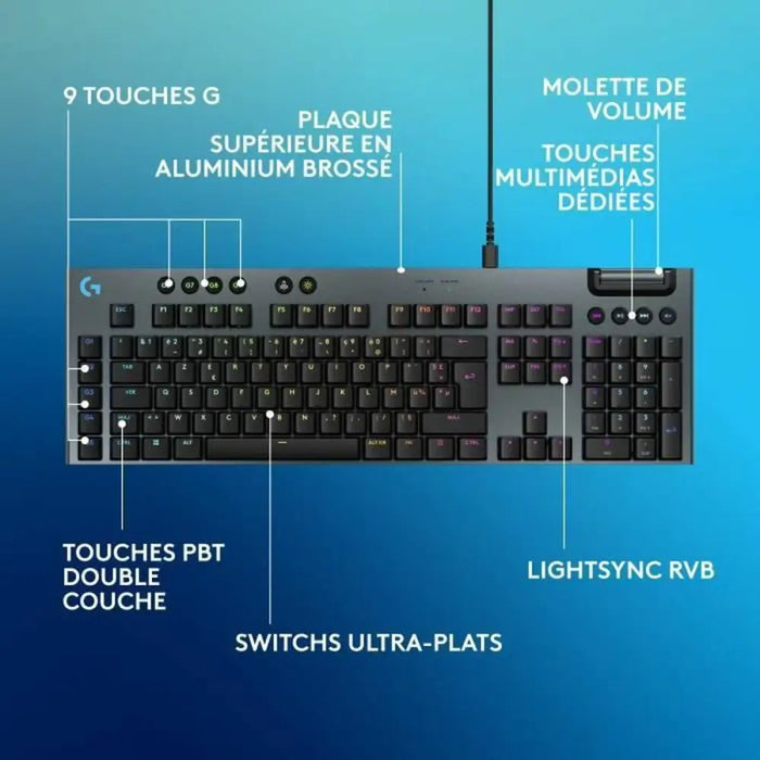 Клавиатура Logitech G915 X Черен AZERTY