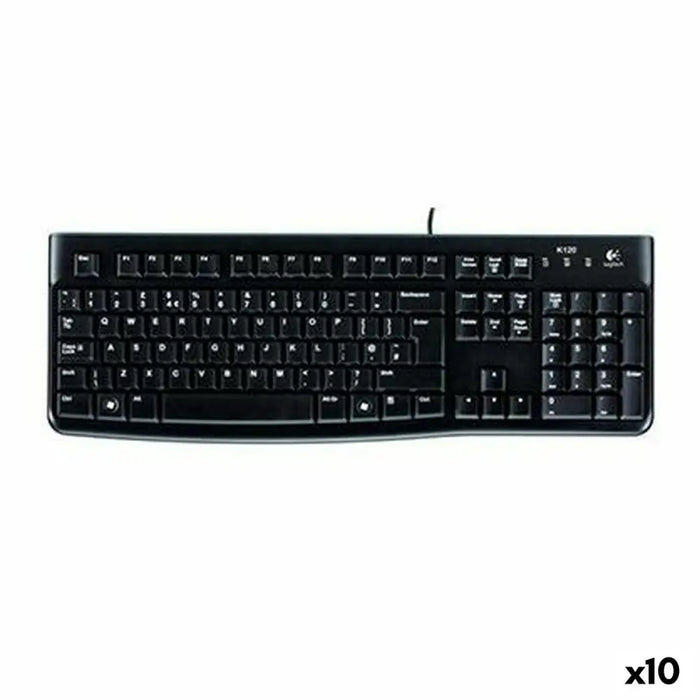 Клавиатура Logitech K120 Черен Испанска Qwerty (10 броя)