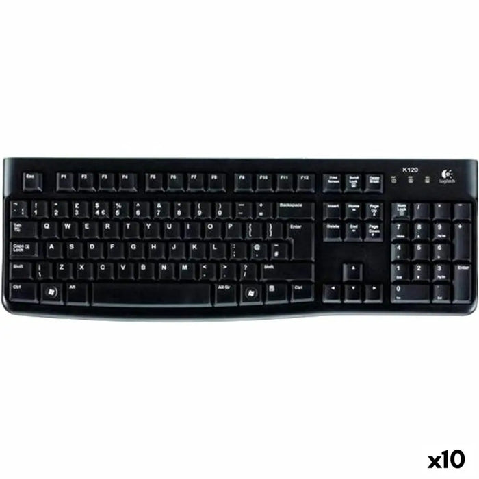 Клавиатура Logitech K120 Черен Испанска Qwerty (10 броя)