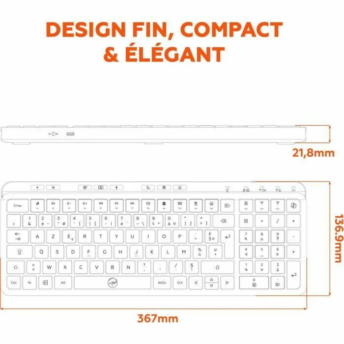 Клавиатура Mobility Lab KP450W Compact Черен Сив