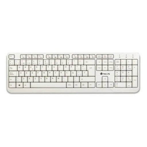 Клавиатура NGS NGS-KEYBOARD-0284 Бял Испанска Qwerty