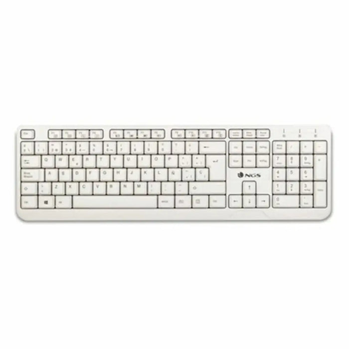 Клавиатура NGS NGS-KEYBOARD-0284 Бял Испанска Qwerty