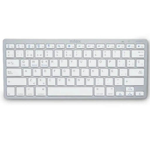Клавиатура Nilox NXKB01S Бял Испанска Qwerty