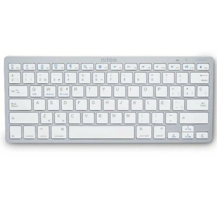 Клавиатура Nilox NXKB01S Бял Испанска Qwerty