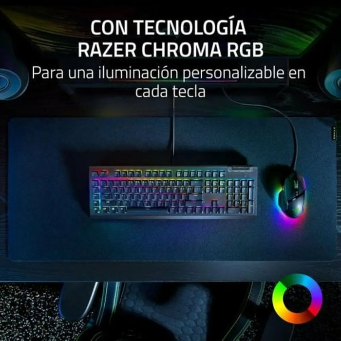 Клавиатура Razer BlackWidow V4 X Yellow Switch Черен