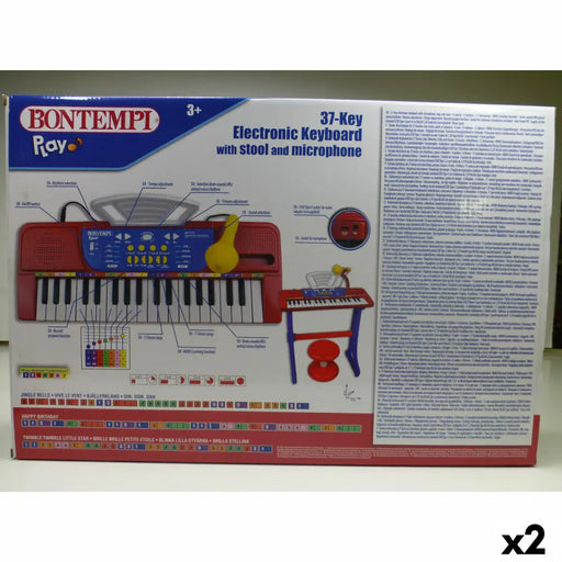 Клавиатура с 37 бутона Bontempi 43 x 56 x 23 cm (2 броя)