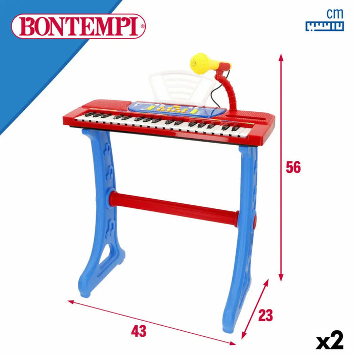 Клавиатура с 37 бутона Bontempi 43 x 56 x 23 cm (2 броя)