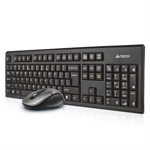 Клавиатура с мишка A4 Tech 7100N Qwerty UK Черен Монохромов