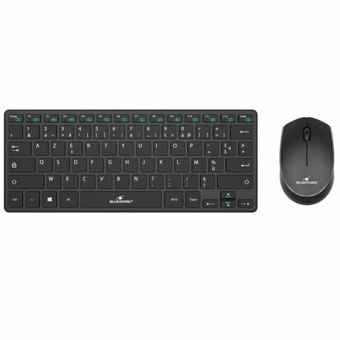 Клавиатура с мишка Bluestork Sans fil Ultra compact Черен