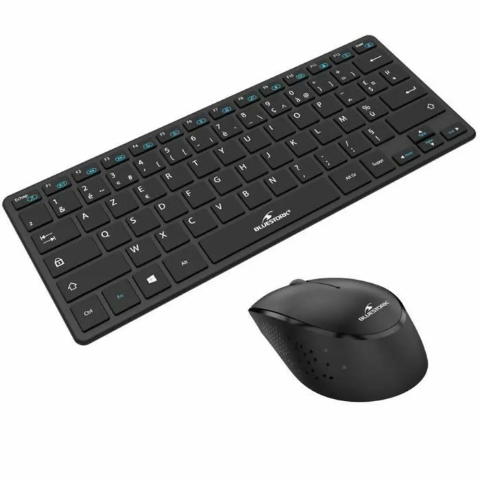 Клавиатура с мишка Bluestork Sans fil Ultra compact Черен