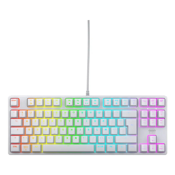 Клавиатура с мишка Cherry Бял AZERTY