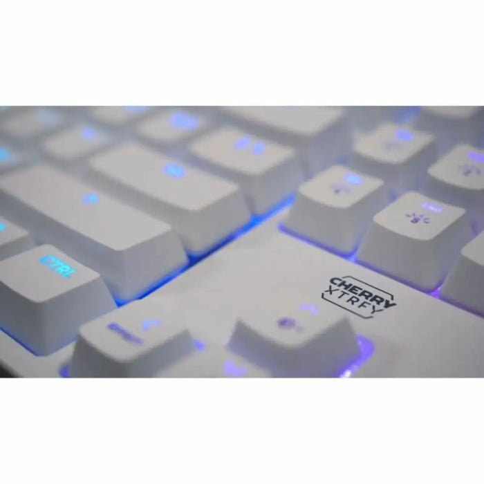 Клавиатура с мишка Cherry Бял AZERTY
