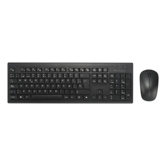 Клавиатура с мишка Kensington K75560ES Черен испански QWERTY