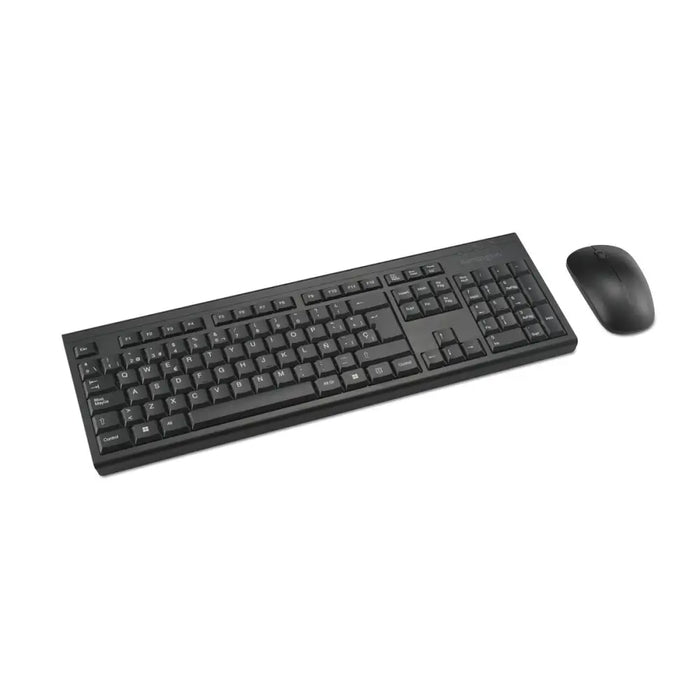Клавиатура с мишка Kensington K75562ES Черен испански QWERTY