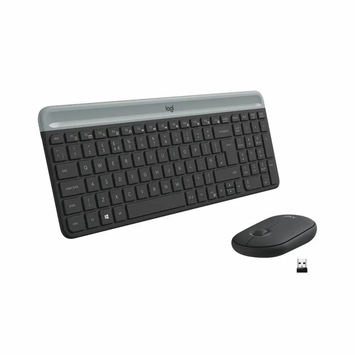 Клавиатура с мишка Logitech 920-009198 Черен Стомана