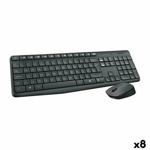 Клавиатура с мишка Logitech MK235 Черен Испанска Qwerty (8
