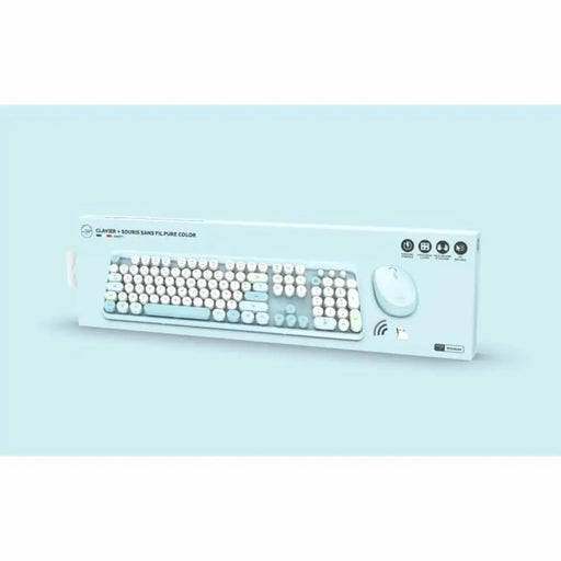 Клавиатура с мишка Mobility Lab Pure Color Син Azerty